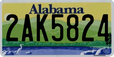 AL license plate 2AK5824