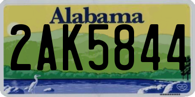 AL license plate 2AK5844
