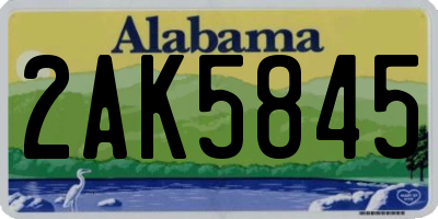 AL license plate 2AK5845