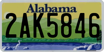 AL license plate 2AK5846