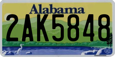 AL license plate 2AK5848