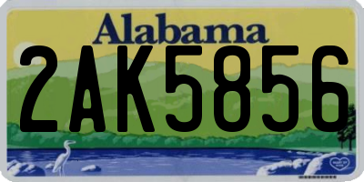 AL license plate 2AK5856