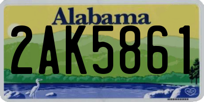 AL license plate 2AK5861