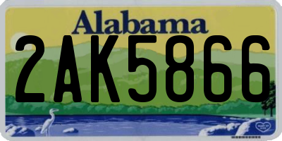AL license plate 2AK5866