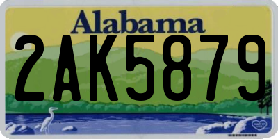 AL license plate 2AK5879