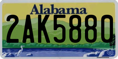 AL license plate 2AK5880