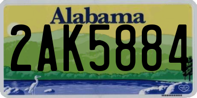 AL license plate 2AK5884