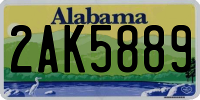 AL license plate 2AK5889