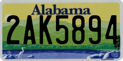 AL license plate 2AK5894