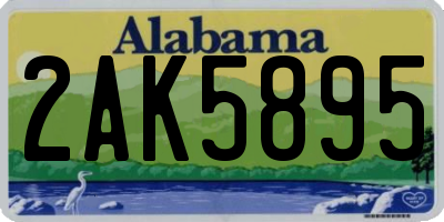 AL license plate 2AK5895