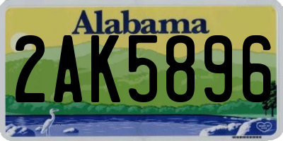 AL license plate 2AK5896