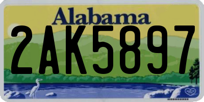 AL license plate 2AK5897