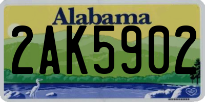 AL license plate 2AK5902