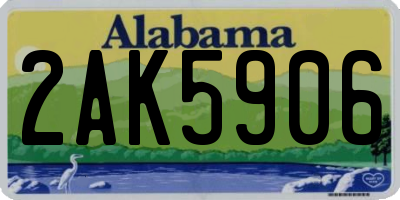 AL license plate 2AK5906