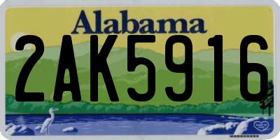 AL license plate 2AK5916