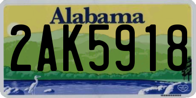 AL license plate 2AK5918