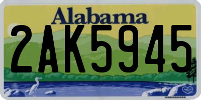 AL license plate 2AK5945
