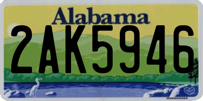 AL license plate 2AK5946