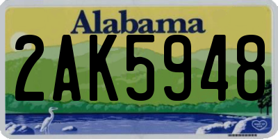 AL license plate 2AK5948