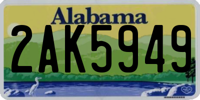 AL license plate 2AK5949
