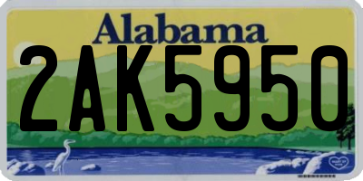 AL license plate 2AK5950