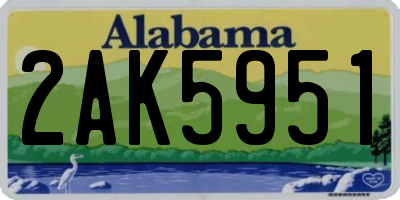 AL license plate 2AK5951