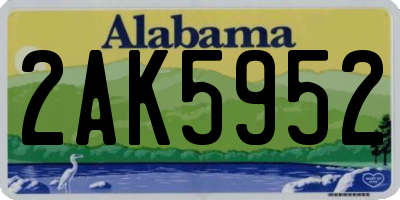 AL license plate 2AK5952