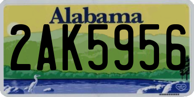 AL license plate 2AK5956