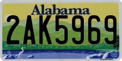 AL license plate 2AK5969