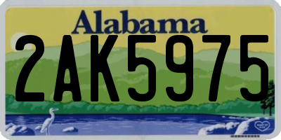 AL license plate 2AK5975