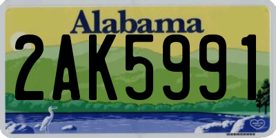 AL license plate 2AK5991