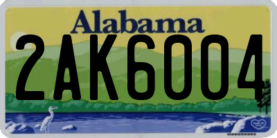 AL license plate 2AK6004