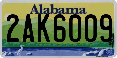 AL license plate 2AK6009