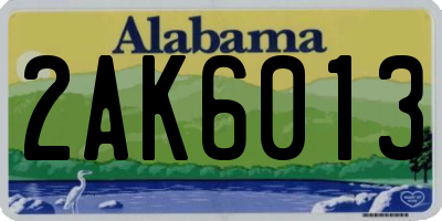 AL license plate 2AK6013
