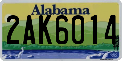 AL license plate 2AK6014