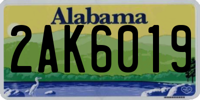 AL license plate 2AK6019