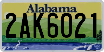 AL license plate 2AK6021