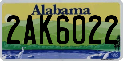 AL license plate 2AK6022