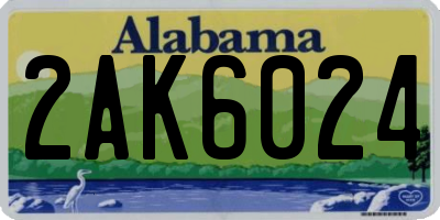 AL license plate 2AK6024