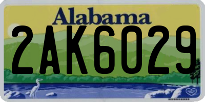 AL license plate 2AK6029