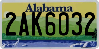AL license plate 2AK6032