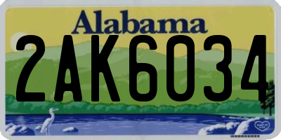 AL license plate 2AK6034