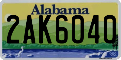 AL license plate 2AK6040