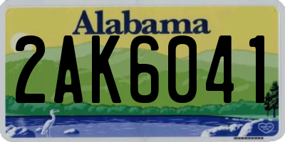 AL license plate 2AK6041