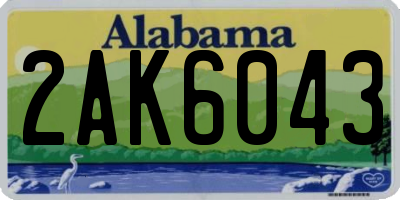 AL license plate 2AK6043