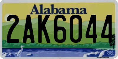 AL license plate 2AK6044