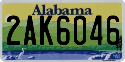AL license plate 2AK6046