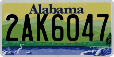 AL license plate 2AK6047