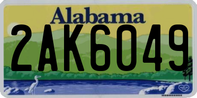 AL license plate 2AK6049