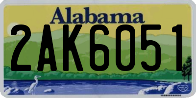 AL license plate 2AK6051